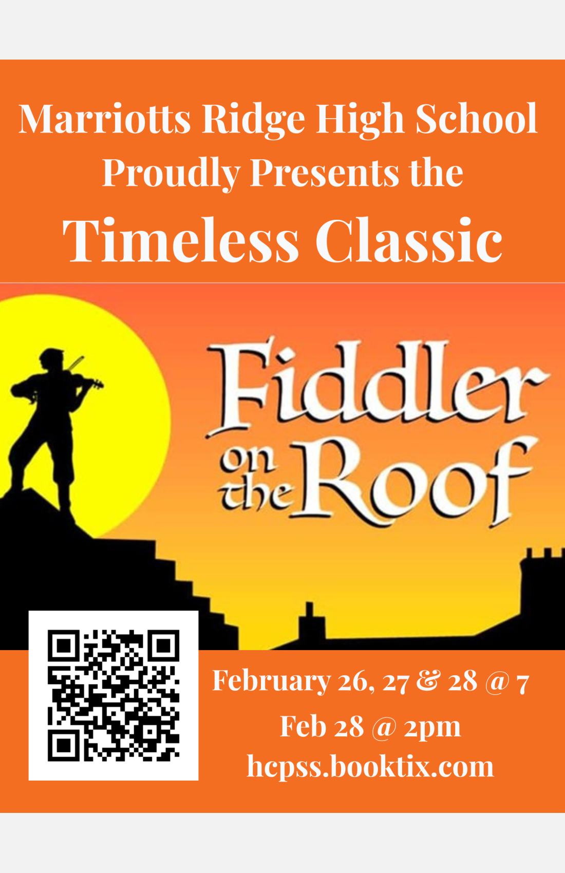 Marriotts Ridge Presents "Fiddler on the Roof"