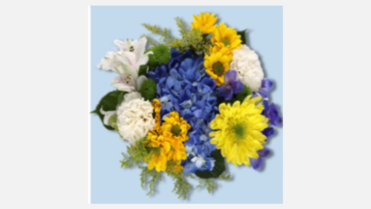 BLUE “SKY”S Flower Bouquet - See note in description about delivery information