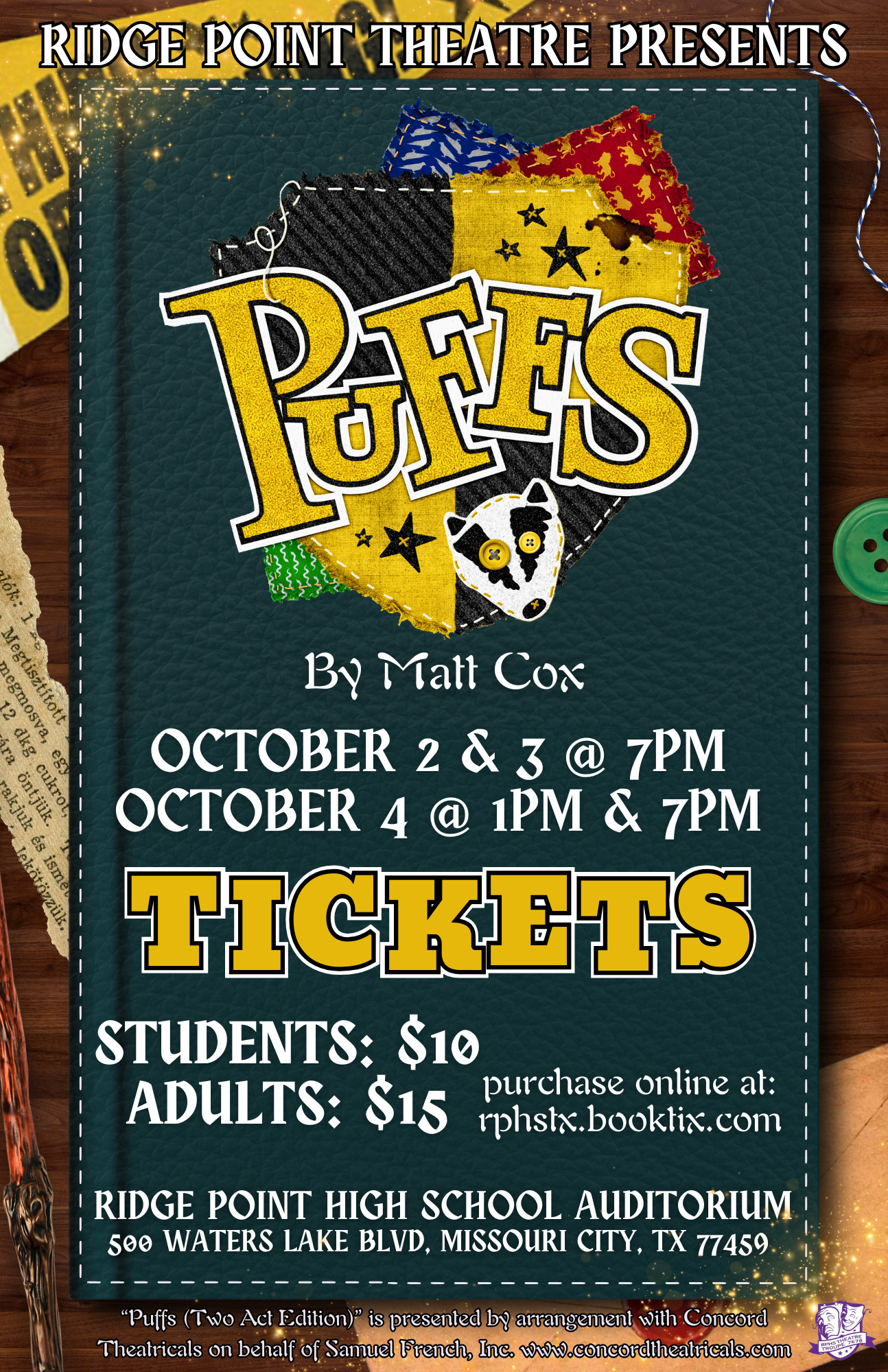 Puffs Poster with description dates