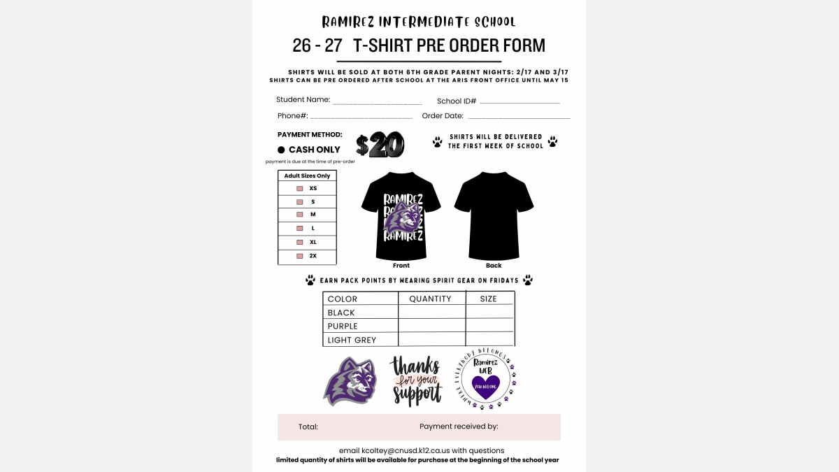 Ramirez T-Shirt Sales (WEB)