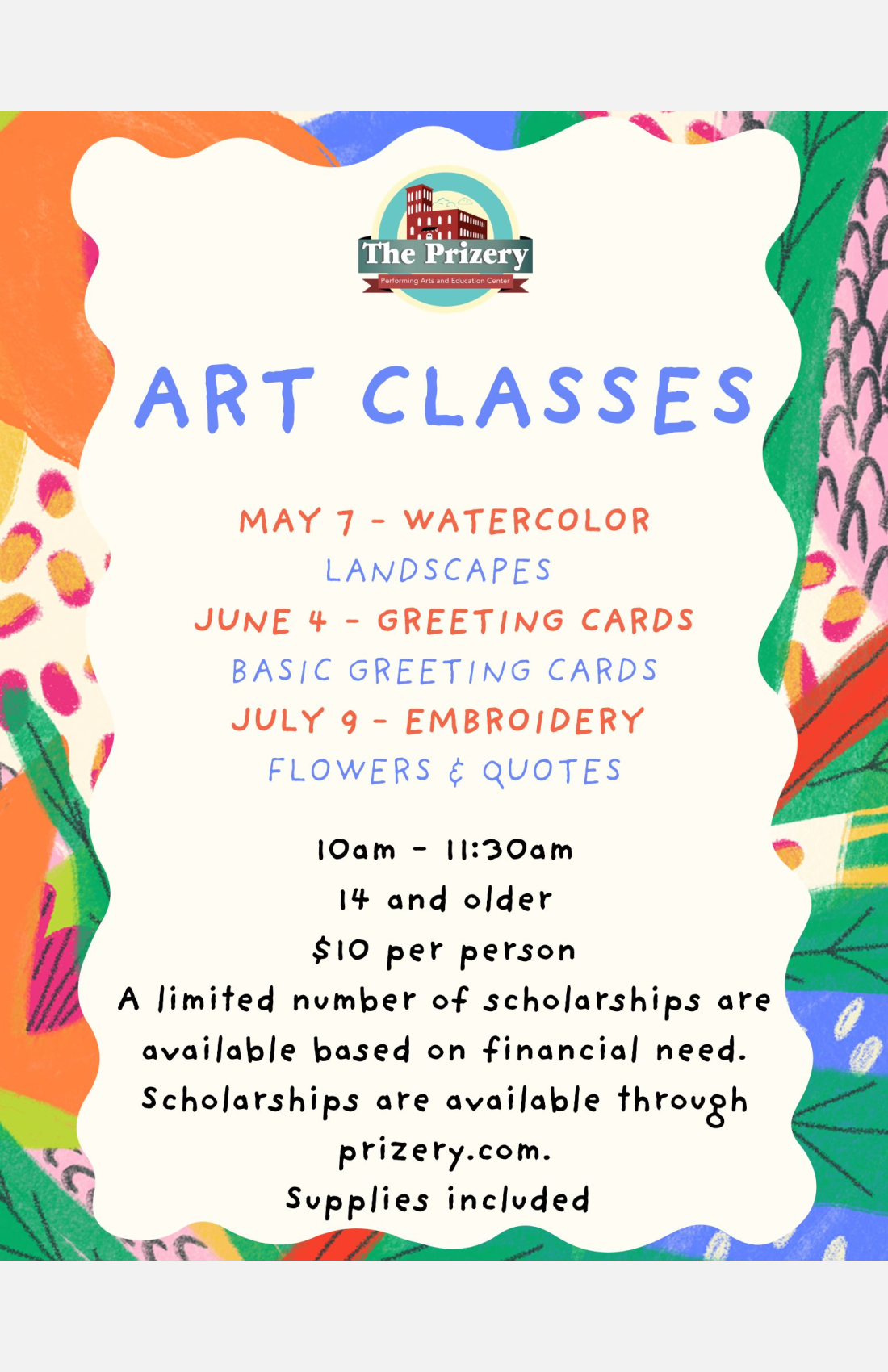 Summer 2026 Art Classes