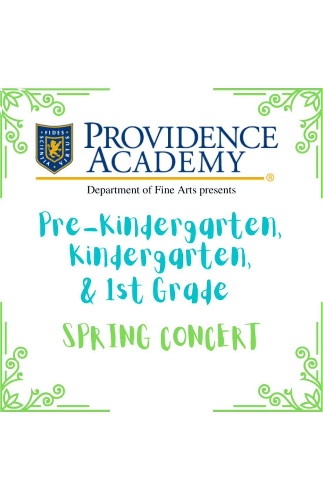 Pre-K, Kindergarten, and 1st Grade Concert