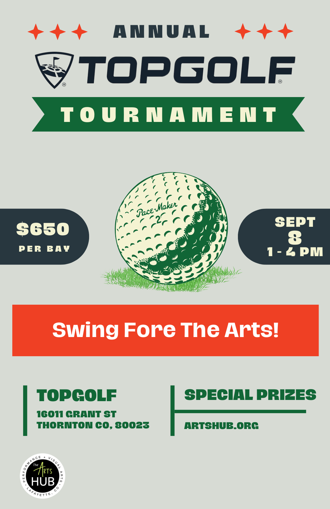 Swing Fore The Arts!
