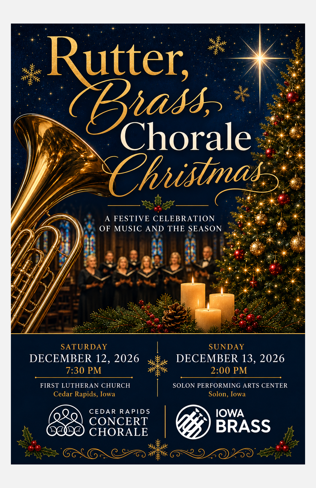 A Rutter, Brass, and Chorale Christmas in Cedar Rapids